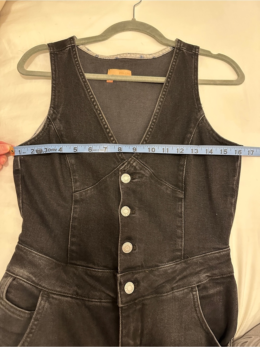 Pilcro Black Button-down Flare Jumpsuit from Anthropologie - Picture 14 of 16